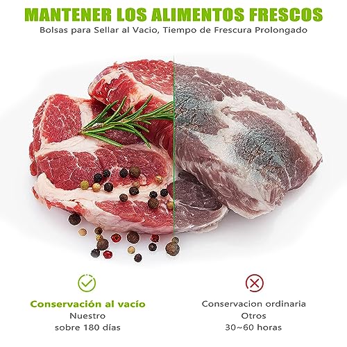 100 Bolsas para Sellar al Vacio Alimentos de 30*20 CM, MYAIOL Bolsas Selladoras al Vacío Precortadas Espesadas, Sin BPA, Grado Comercial, Ideal para Comida Sellada, Preparación de Comidas o Sous Vide