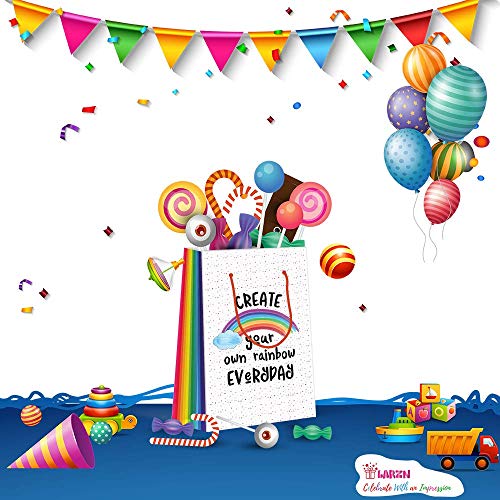 Premium Rainbow Party Bags, Party Favor Bags, New, Treat Bags, Gift Bags, Goody Bags, Party Favors, Party Supplies, Decorations, 12 Pack - Thumbnail 2