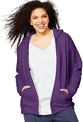 Simply My Dimension Girls’s Plus-Dimension Full Zip Fleece Hoodie