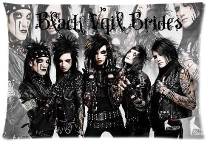 Black Veil Brides Custom Rectangle Pillowcase Covers Standard Size 20"x30" Two Sides Movie Black Veil Brides Cute Pillowcase