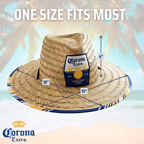 Concept One Men's Corona Extra Straw Beach Lifeguard Hat with Large Brim - Image 4