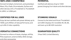 OWC Thunderbolt 4 Cable, Thunderbolt Certified, 2.0