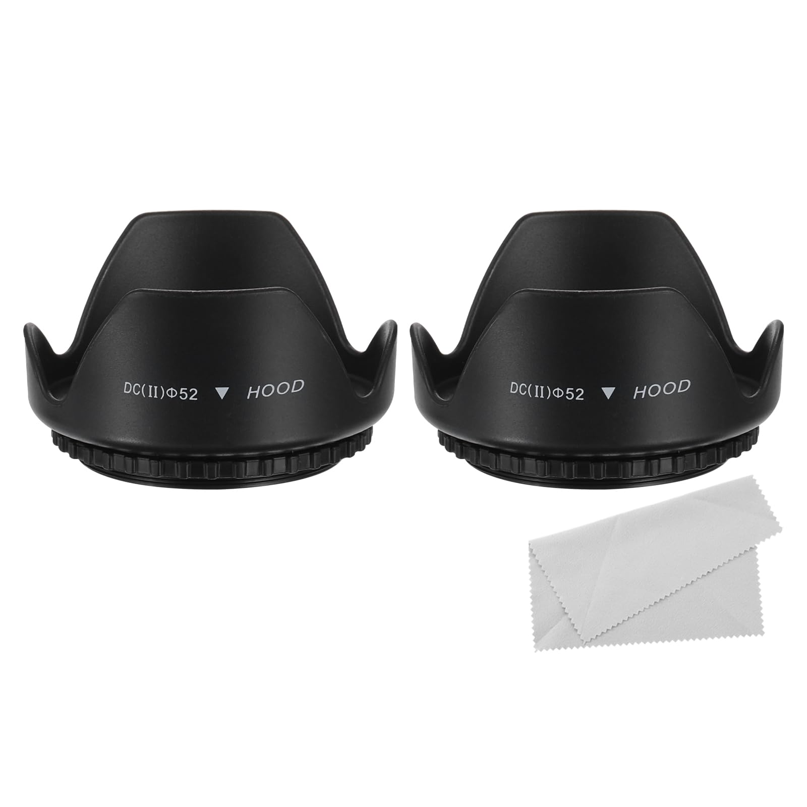 PATIKIL 52mm Camera Lens Hood, 2Pcs Flower Lens Hood Protector with Cloth for Anti-Reflection Blocks Excess Sunlight Enhance Camera Photography for Nikon, for Fujifilm, for Pentax