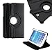 Kingsource (TM Samsung Galaxy Tab 3 7.0 Case-360 Rotating Leather Stand Case Cover for Galaxy Tab 3 7.0 SM-T210R and SM-T217S 7-Inch P3200 Tablet Color Black
