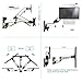 NB North Bayou TV Monitor Wall Mount Bracket Full Motion Articulating Swivel Double Extension for 17-24Inch Monitor(Within Load of 4.4~10 lbs) Chrome-Plating