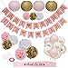 Pink and Gold Baby Shower Decorations for Girl - Baby shower Party Supplies Paper Lanterns/Tissue Pom Poms/Balloons/Banner/Sash/Glue Dots/Ribbon - Pink/White/Gold Decorations - Balloon/Lantern Princess Baby Products - Its a girl baby shower decoration