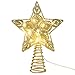 Juegoal 20 Lights Star Tree Topper, Gold Christmas Treetop Decoration - 9