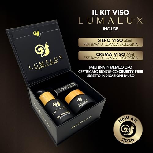 Lumalux - 2 in 1, Serum and Cream with Snail Slime 98% and 75% - Anti-Wrinkle Hyaluronic Acid and Aloe Vera