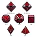 DnDnD Red D&D Game Dice,7 Die Polyhedral Metal Dice with Gift Metal Tin for RPG DND Dungeons and Dragons Dice Collector Board Game Player