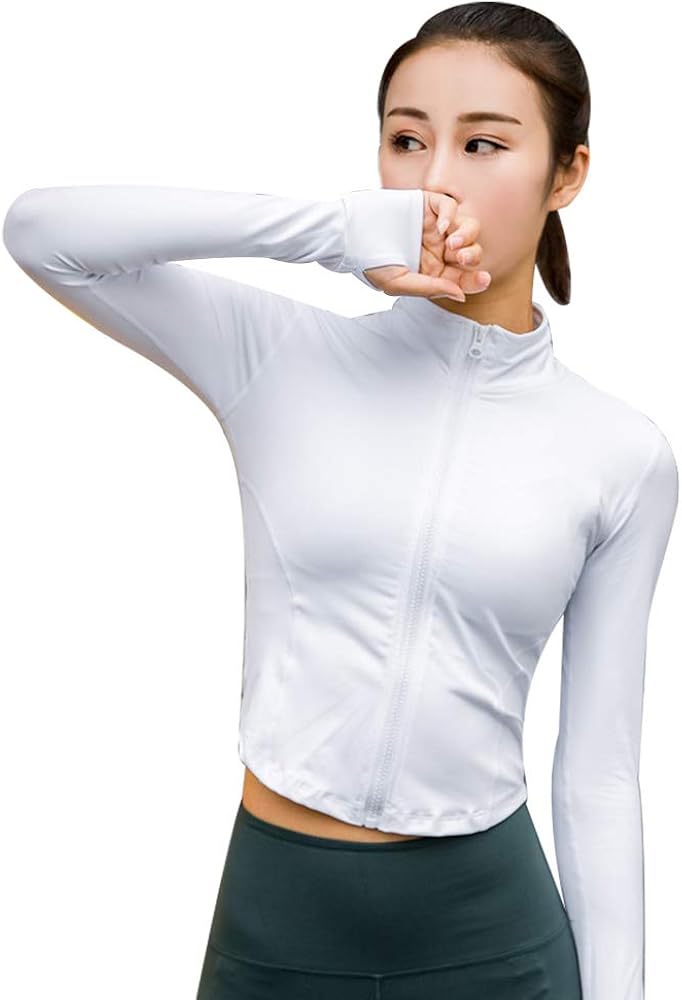 Specific Heart Women’s Stretchy Workout Lightweight, Full Zip Running Track Jacket: Clothing