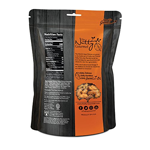 The Nutty Gourmet - Flavored Walnuts 8oz - (Maple Cinnamon)