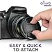 (10 Pcs Bundle) 5 Center Pinch Lens Cap (52mm) and 5 Cap Keeper Leash for Canon, Nikon, Sony and any Other DSLR Camera