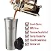 Lasting Coffee Leak Proof Dishwasher Safe Double Wall Vacuum Insulated Stainless Steel Travel Mug, 16 oz (Silverish)