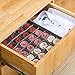 Qozary Closet Socks Organizer Drawer Divider, 24 Cell Collapsible Closet Cabinet Organizer Underwear Storage Boxes for Storing Socks, Lingerie, Underwear (24 Cell)