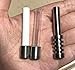 Threaded Handmade Glass honeystraw, Titanium/Ceramic/Quartz (tip)