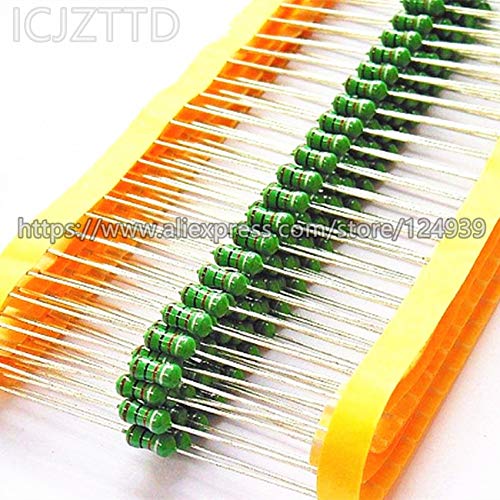 Maslin 100PCS 0410 1MH 1.2MH 1.5MH 2.2MH 3.3MH 4.7MH Inductors 1/2W 0.5W Color Ring Inductance Circle Power Inductor - (Value of Resistance: 1.5MH 100pcs)