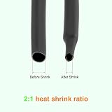 ZZLBZN 127 Pcs Heat Shrink Tubing Kit 2:1 Black Electrical Insulation view 3
