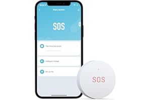 iAlarm Zigbee Button, Requires Zigbee Hub, Zigbee Connectivity, Multi-Function Control Button for Smart Home Devices, Works with IFTTT, White
