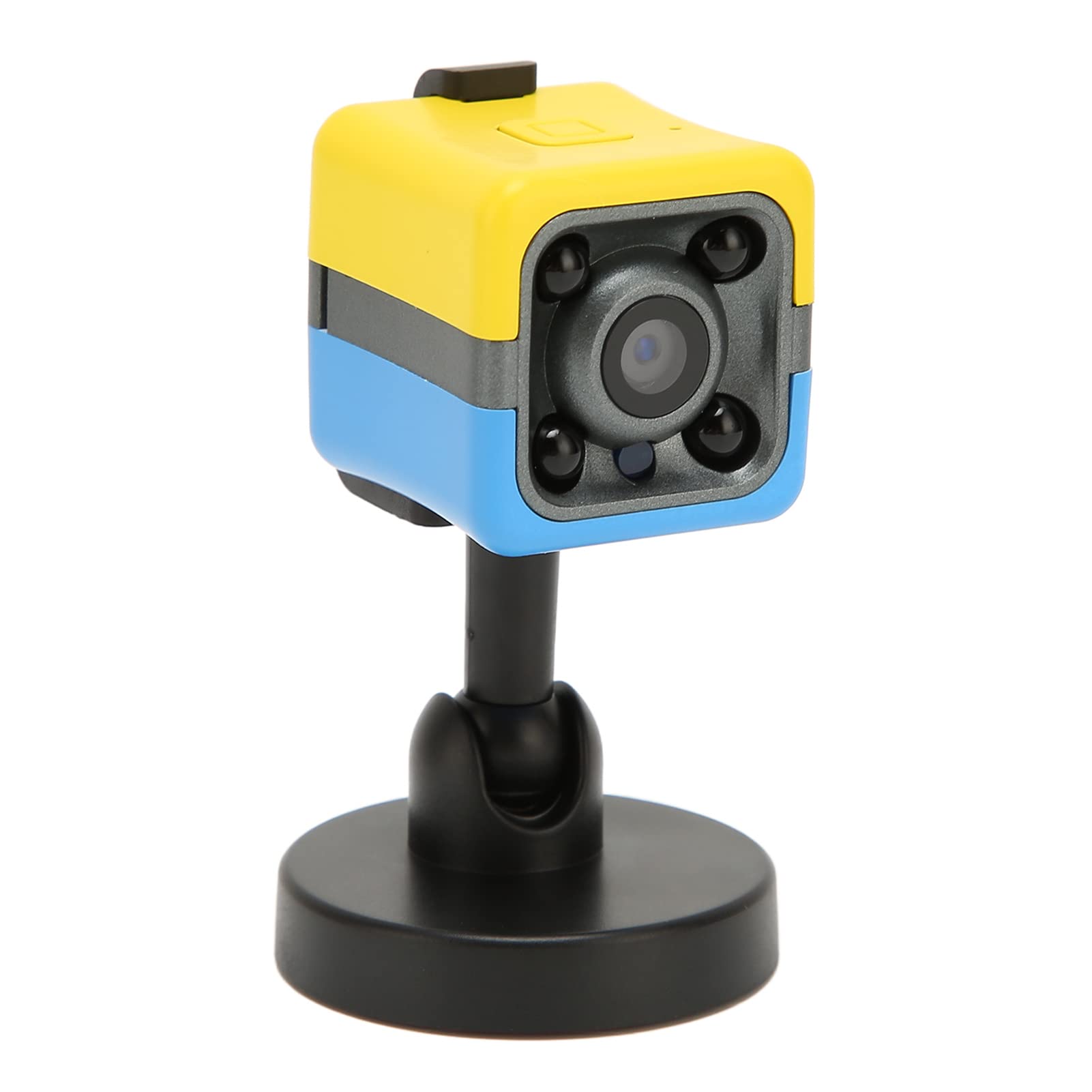 CS01 Portable Wireless WiFi DV Camera, HD 1080P Auto Sensing Night Vision Action Camera Built in Mic, Waterproof Shooting Sports Camera for Cycling Outdoor(Blue Yellow)