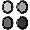 Lens ND Filter for Insta360 GO3/GO2(4 PCS),ND8/ND16/ND32/ND64 Waterproof Double Sided Coating Filter Accessories Sets Compatible with Insta360 GO3 /GO2 (ND8+ND16+ND32+ND64)