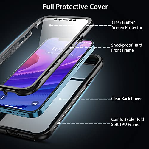 SPIDERCASE Compatible with iPhone 12 Pro Max Case, Not Waterproof with Built-in Screen Protector Full Heavy Duty Protection Shockproof Anti-Scratched Rugged Case for iPhone 12 Pro Max