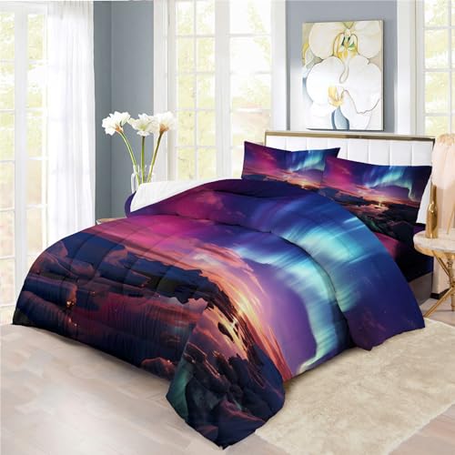 XIICOO Natural Aurora Themed Comfortcer Set Arctic