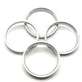 GoldenSunny 73.1mm OD to 64.1mm ID Hub Centric Rings, Silver Aluminum Hubcentric Rings Compatible with Many Acura Honda Sterl