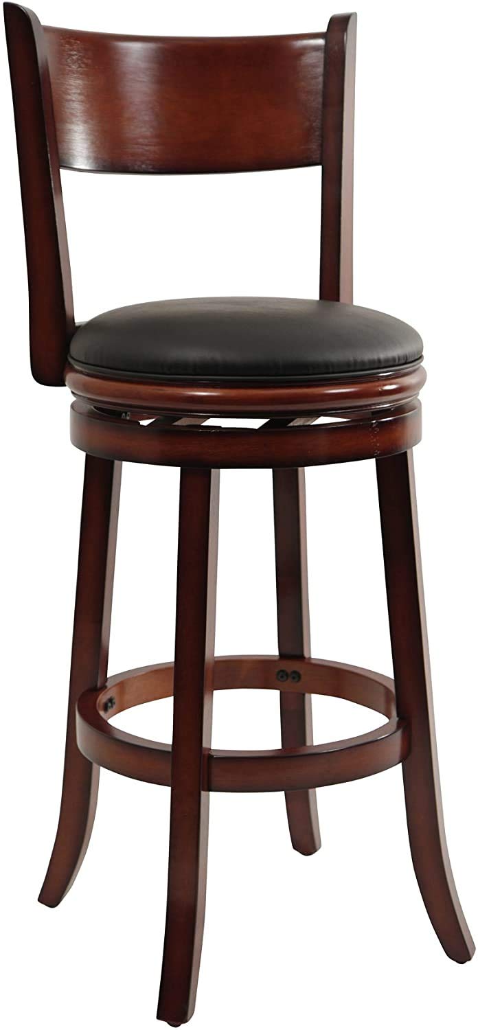 Boraam Palmetto Bar Height Swivel Stool, 29-Inch, Brandy