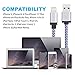 iPhone Charger,Everdigi Lightning Cable 4Pack 10FT Charging Cord Premium Nylon Braided Compatible with iPhone X 8 8 Plus 7 7 Plus 6 6s 6 plus 6s plus iPhone 5 5s 5c SE iPad iPod and More(white)