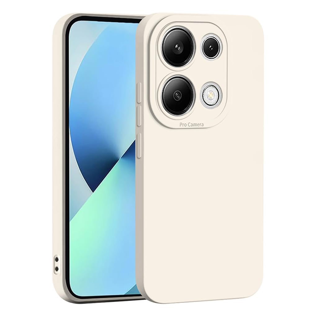 SEAHAI Case for Xiaomi Redmi Note 14S 4G/Redmi Note 13 Pro 4G/POCO M6 Pro, Ultra Thin Premium Soft Phone Cover with Thickened Camera Protection Design, Shockproof TPU Fashion Case Cover, White