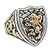 Silver Cool Gothic Lion Sheild Stainless Steel Mens Womens King Crown Ring