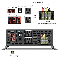 WZRELB 5000W 24VDC 120VAC Pure Sine Wave Power