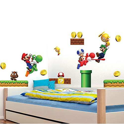 Super Mario Brothers Removable Wall Decals Stickers Kids Room
