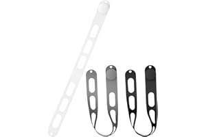 DOITOOL 3pcs Reusable Silicone Pot Lid Strap Set, 21.65" Self-locking Lid Holder for Slow Cookers, Pots,