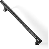 Goo-Ki Black Zinc Alloy Cabinet Handles 6 Pack - 7.56''(192mm) Hole Center Affordable Luxury Cabinet Pull Hardware for Bedroo
