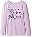 Crazy 8 Girls' Lavendula Love Dream Believe Long Sleeve Tee