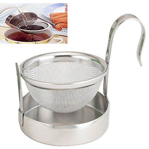 Tea Strainer, Stainless Steel Rotating Fine Tea Mesh Strainer With Handle By Xerus - Thumbnail 5