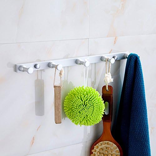 Wall Hooks Coat Hooks Towel Hooks Clothes Hook Hat Hooks Wall Hanger Hook up Utility Hook Robe Hook Hang Hook,Space Aluminum Hook Activity Behind The Door Clothes Hook Row Hooks