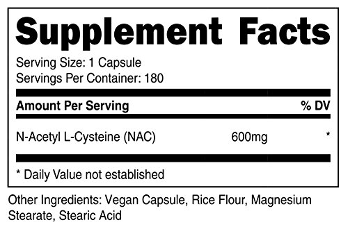 1 Nutricost+N+Acetyl+L+Cysteine+600mg+Capsules