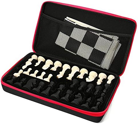 Chess Set Combo in Deluxe Storage Bag Silicone Material Club Style for Kids Adults
