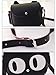 DRF Crossbody Bag for Women Cat Shoulder Bag PU Leather BGW02 (Black)