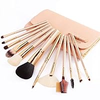 amoore Makeup Brushes 12pcs Makeup Brush set Makeup Brush with Case Foundation Brush Powder Brush