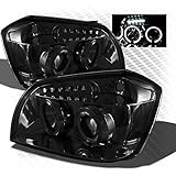 Smoked 2005-2007 Dodge Magnum Projector Dual Halo LED Headlights Smoke Head Lights Pair Left+Right 2006