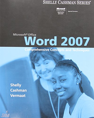 Microsoft Office Word 2007: Comprehensive Concepts and...
