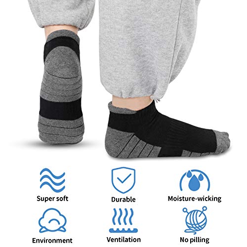 Gozlu-Calcetines-Tobilleros-Hombre-5-Pares-Calcetines-Antiampollas-Deporte-Transpirable-Algodon-para-RunningTrekking-Camping-Senderismo-Talla-41-47