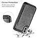HianDier Wallet Case for iPhone Xs, Slim Protective Case Card Slot Holder Flip Folio Soft PU Leather Defender Magnetic Closure Cover Apple iPhone Xs 5.8”(2018), Black