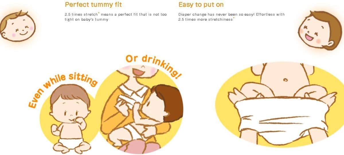 Japanese Diapers Pants Merries XL (Extra Large) 12-22 Kg. 38+6 pcs