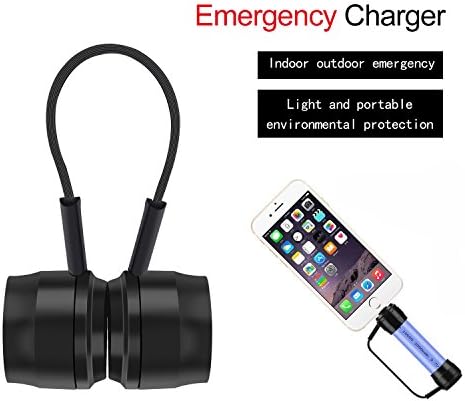 Jiuduanxian Phone Charger Cable Emergency High-speed Magnetic Charging Technology Power Bank and Connector use 18650 Battery with Micro USB Cable Port Mobile Charging Station(Black) (Black, Apple)