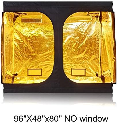 Hydro Plus Grow Tent 96"x48"x80" Hydroponic Dark Room Indoor Plants Growing System Reflective Mylar Setup (96"x48"x80")