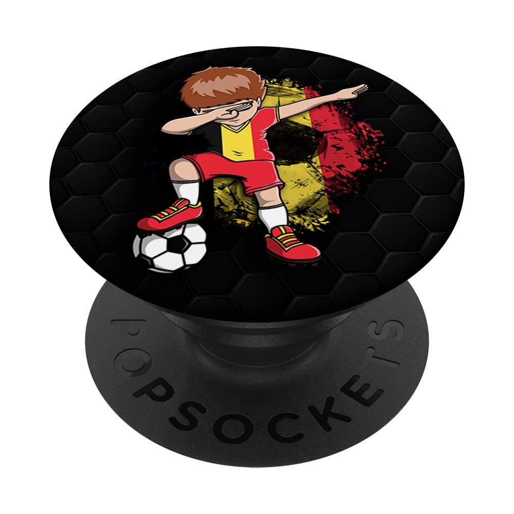 Dabbing Soccer Boy - Belgium Jersey Belgian Football Fans PopSockets Swappable PopGrip